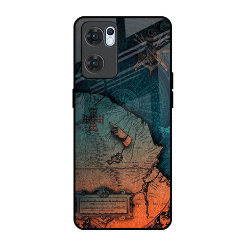 Geographical Map Glossy Case for Oppo Reno7 5G