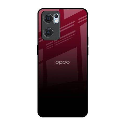 Wine Red Glossy Case For Oppo Reno7 5G
