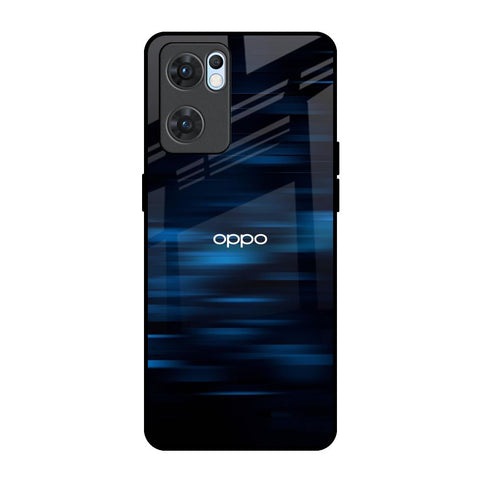Blue Rough Abstract Glossy Case for Oppo Reno7 5G