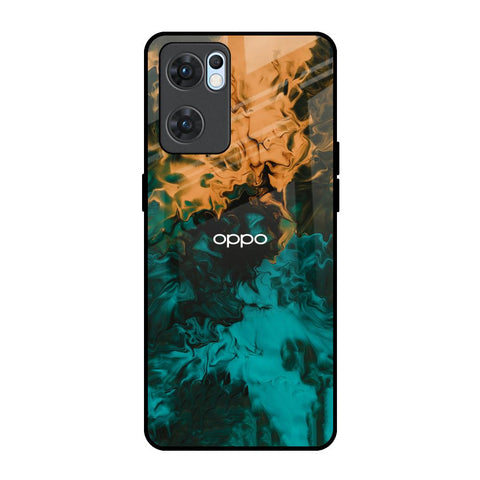 Watercolor Wave Glossy Case for Oppo Reno7 5G