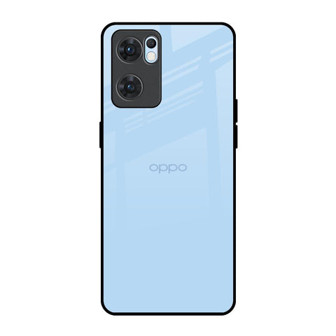 Pastel Sky Blue Glossy Case for Oppo Reno7 5G