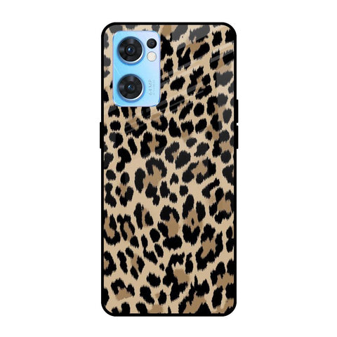 Leopard Seamless Glossy Case For Oppo Reno7 5G