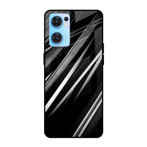 Black & Grey Gradient Glossy Case For Oppo Reno7 5G