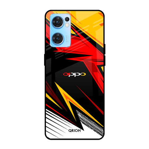 Race Jersey Pattern Glossy Case For Oppo Reno7 5G