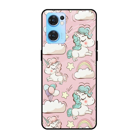 Balloon Unicorn Glossy case for Oppo Reno7 5G