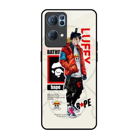 Bape Luffy Glossy Case for Oppo Reno7 Pro 5G