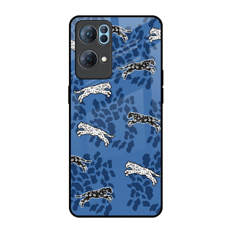 Blue Cheetah Glossy Case for Oppo Reno7 Pro 5G