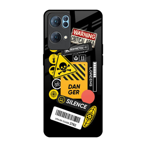 Danger Signs Glossy Case for Oppo Reno7 Pro 5G