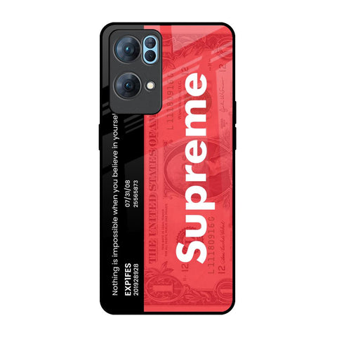 Supreme Ticket Glossy Case for Oppo Reno7 Pro 5G