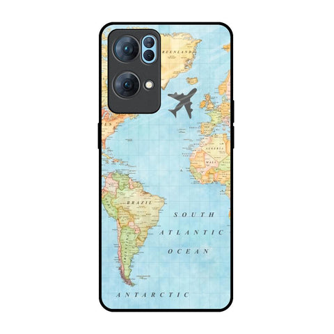 Travel Map Glossy Case for Oppo Reno7 Pro 5G