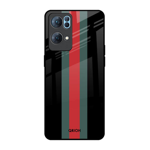 Vertical Stripes Glossy Case for Oppo Reno7 Pro 5G