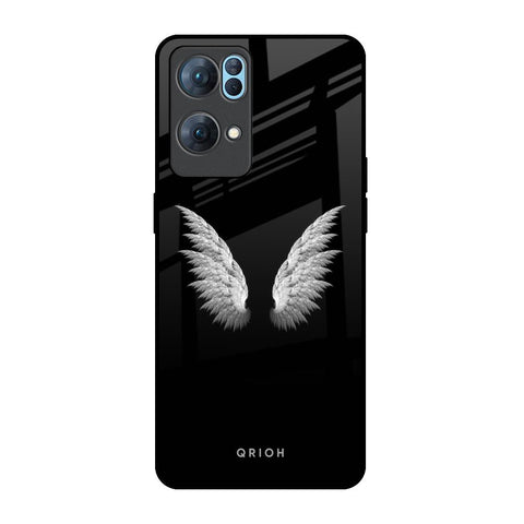 White Angel Wings Glossy Case for Oppo Reno7 Pro 5G