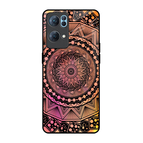 Floral Mandala Glossy Case for Oppo Reno7 Pro 5G