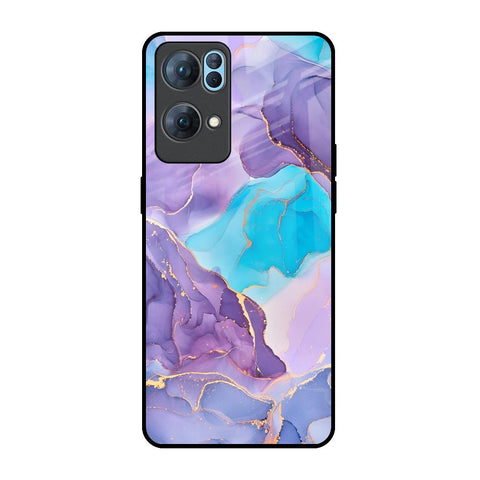 Alcohol ink Marble Glossy Case for Oppo Reno7 Pro 5G