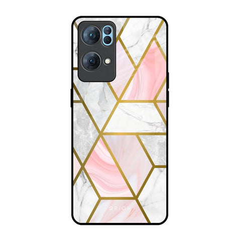 Geometrical Marble Glossy Case for Oppo Reno7 Pro 5G