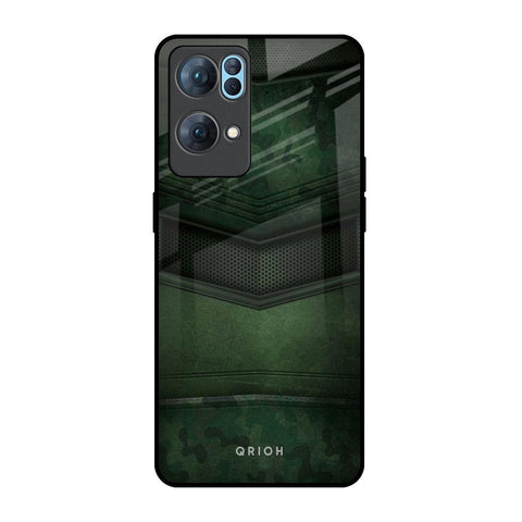 Green Leather Glossy Case for Oppo Reno7 Pro 5G