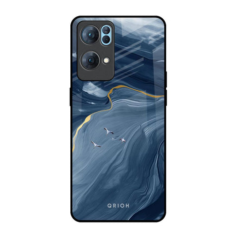 Deep Ocean Marble Glossy Case for Oppo Reno7 Pro 5G