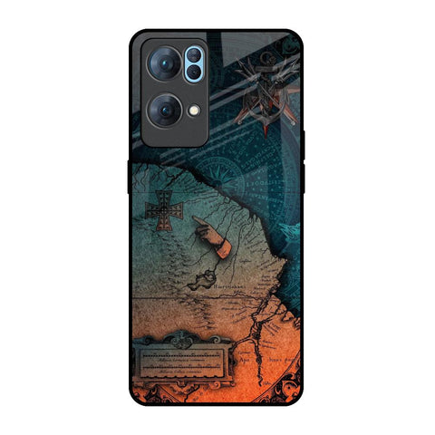 Geographical Map Glossy Case for Oppo Reno7 Pro 5G