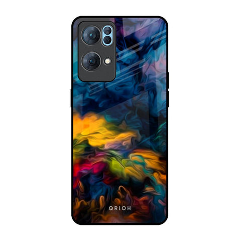 Multicolor Oil Painting Glossy Case for Oppo Reno7 Pro 5G