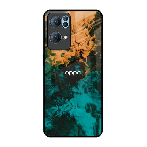 Watercolor Wave Glossy Case for Oppo Reno7 Pro 5G