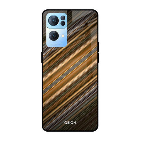 Diagonal Slash Pattern Glossy Case for Oppo Reno7 Pro 5G