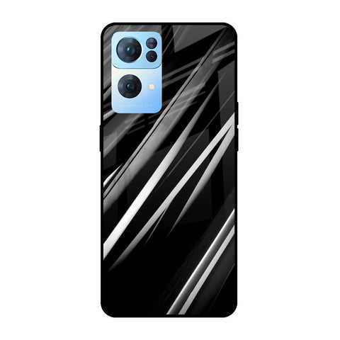 Black & Grey Gradient Glossy Case For Oppo Reno7 Pro 5G