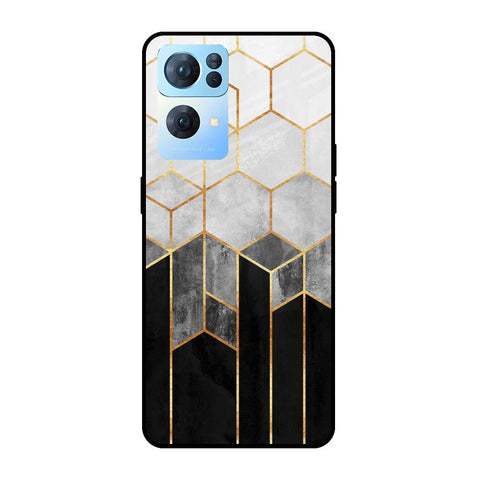 Tricolor Pattern Glossy Case for Oppo Reno7 Pro 5G