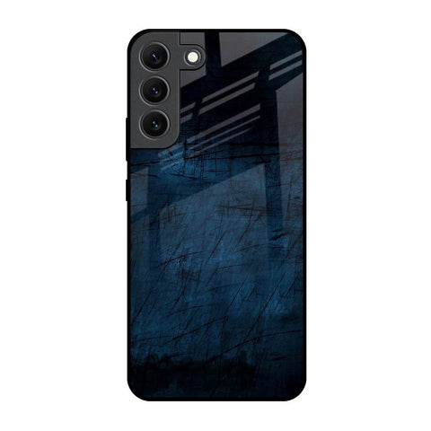 Dark Blue Grunge Glossy Case for Samsung Galaxy S22 5G