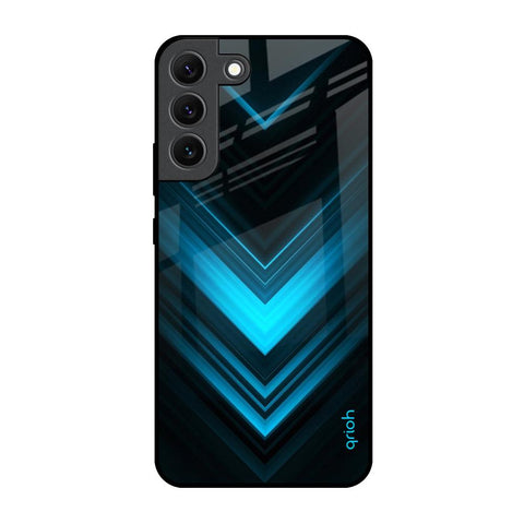 Vertical Blue Arrow Glossy Case For Samsung Galaxy S22 5G