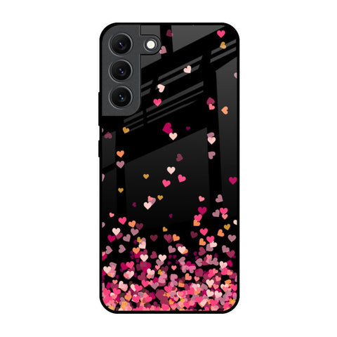 Heart Rain Fall Glossy Case For Samsung Galaxy S22 5G