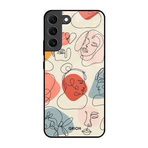 Abstract Faces Glossy Case for Samsung Galaxy S22 5G