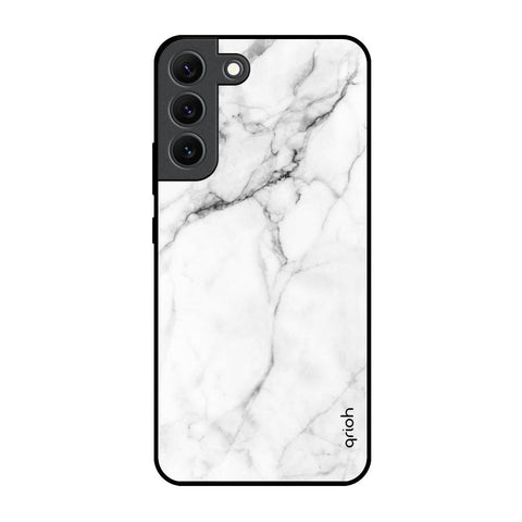 Modern White Marble Glossy Case for Samsung Galaxy S22 5G