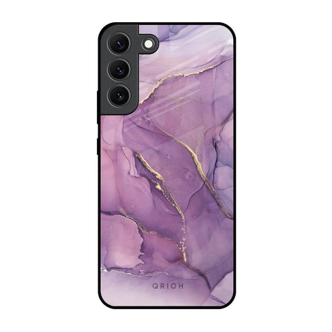 Purple Gold Marble Glossy Case for Samsung Galaxy S22 5G