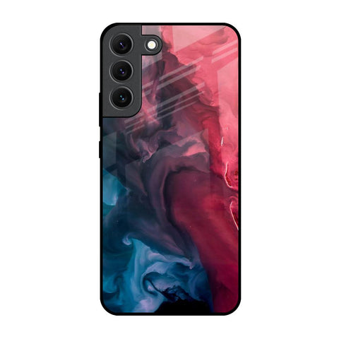 Blue & Red Smoke Glossy Case for Samsung Galaxy S22 5G