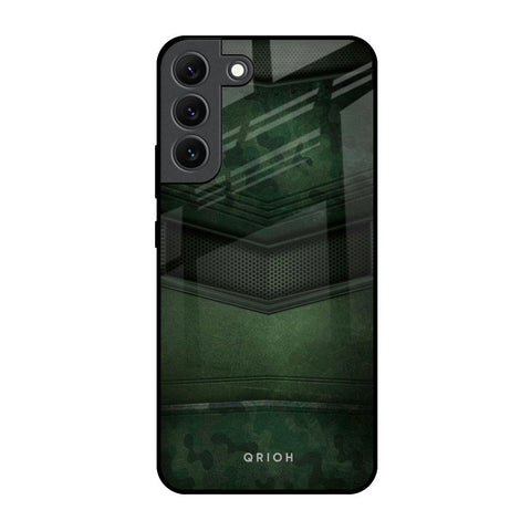 Green Leather Glossy Case for Samsung Galaxy S22 5G