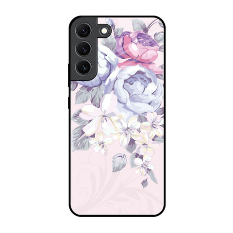Elegant Floral Glossy Case for Samsung Galaxy S22 5G