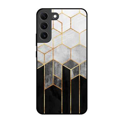 Tricolor Pattern Glossy Case for Samsung Galaxy S22 5G