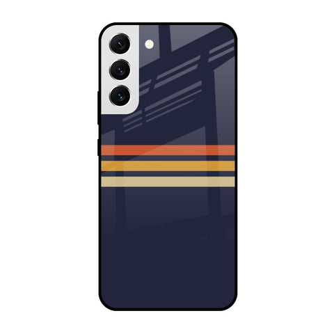 Tricolor Stripes Glossy Case For Samsung Galaxy S22 5G