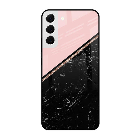 Marble Texture Pink Glossy Case For Samsung Galaxy S22 5G