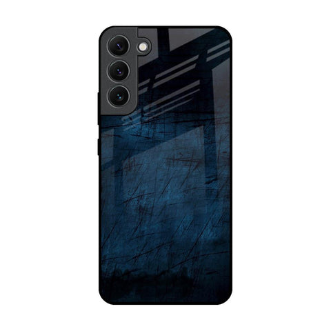 Dark Blue Grunge Glossy Case for Samsung Galaxy S22 Plus 5G