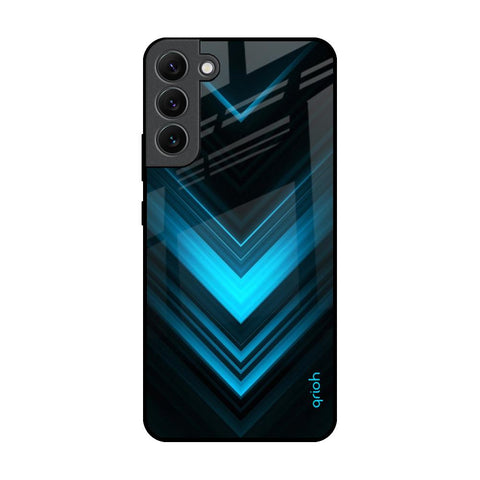 Vertical Blue Arrow Glossy Case For Samsung Galaxy S22 Plus 5G