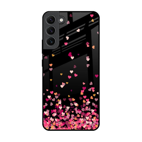Heart Rain Fall Glossy Case For Samsung Galaxy S22 Plus 5G