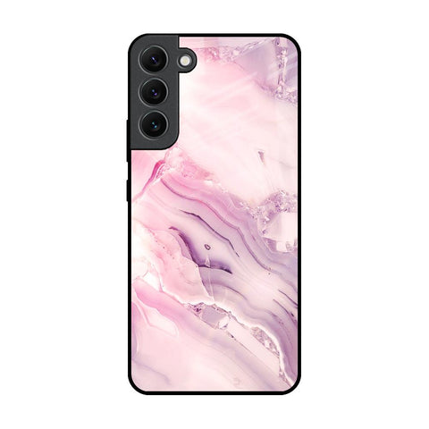 Diamond Pink Gradient Glossy Case For Samsung Galaxy S22 Plus 5G