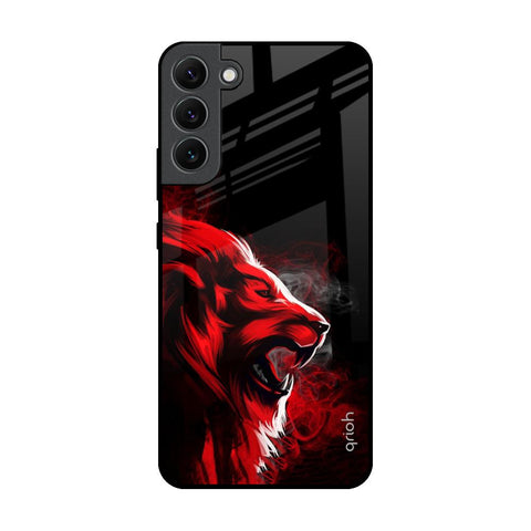 Red Angry Lion Glossy Case for Samsung Galaxy S22 Plus 5G