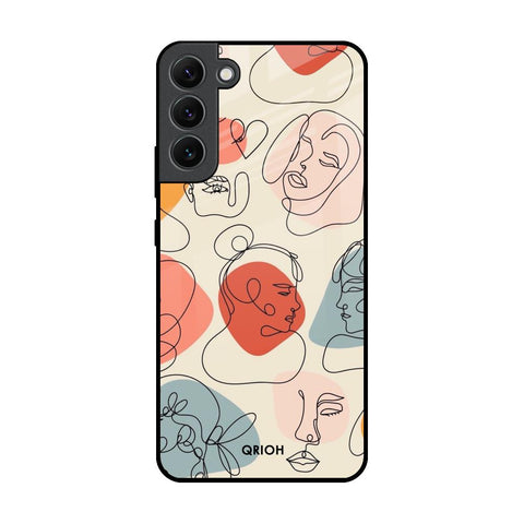 Abstract Faces Glossy Case for Samsung Galaxy S22 Plus 5G