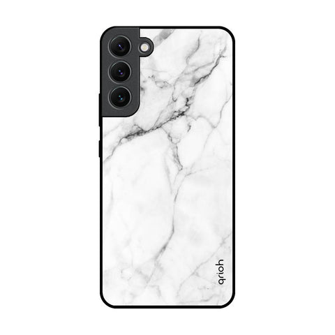 Modern White Marble Glossy Case for Samsung Galaxy S22 Plus 5G
