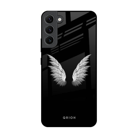 White Angel Wings Glossy Case for Samsung Galaxy S22 Plus 5G