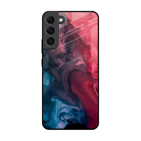 Blue & Red Smoke Glossy Case for Samsung Galaxy S22 Plus 5G