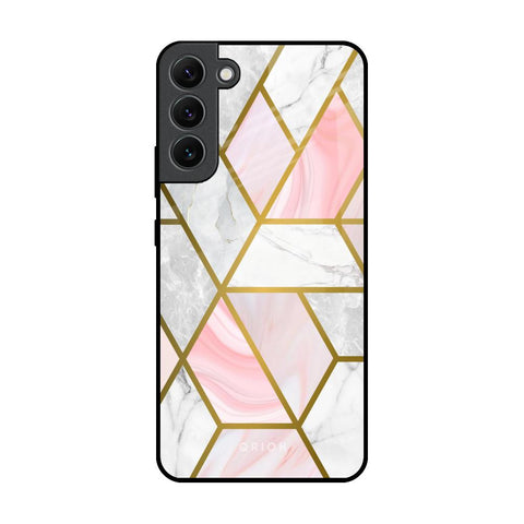 Geometrical Marble Glossy Case for Samsung Galaxy S22 Plus 5G