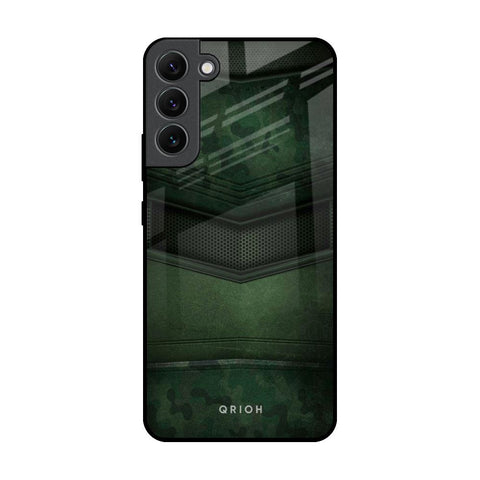 Green Leather Glossy Case for Samsung Galaxy S22 Plus 5G